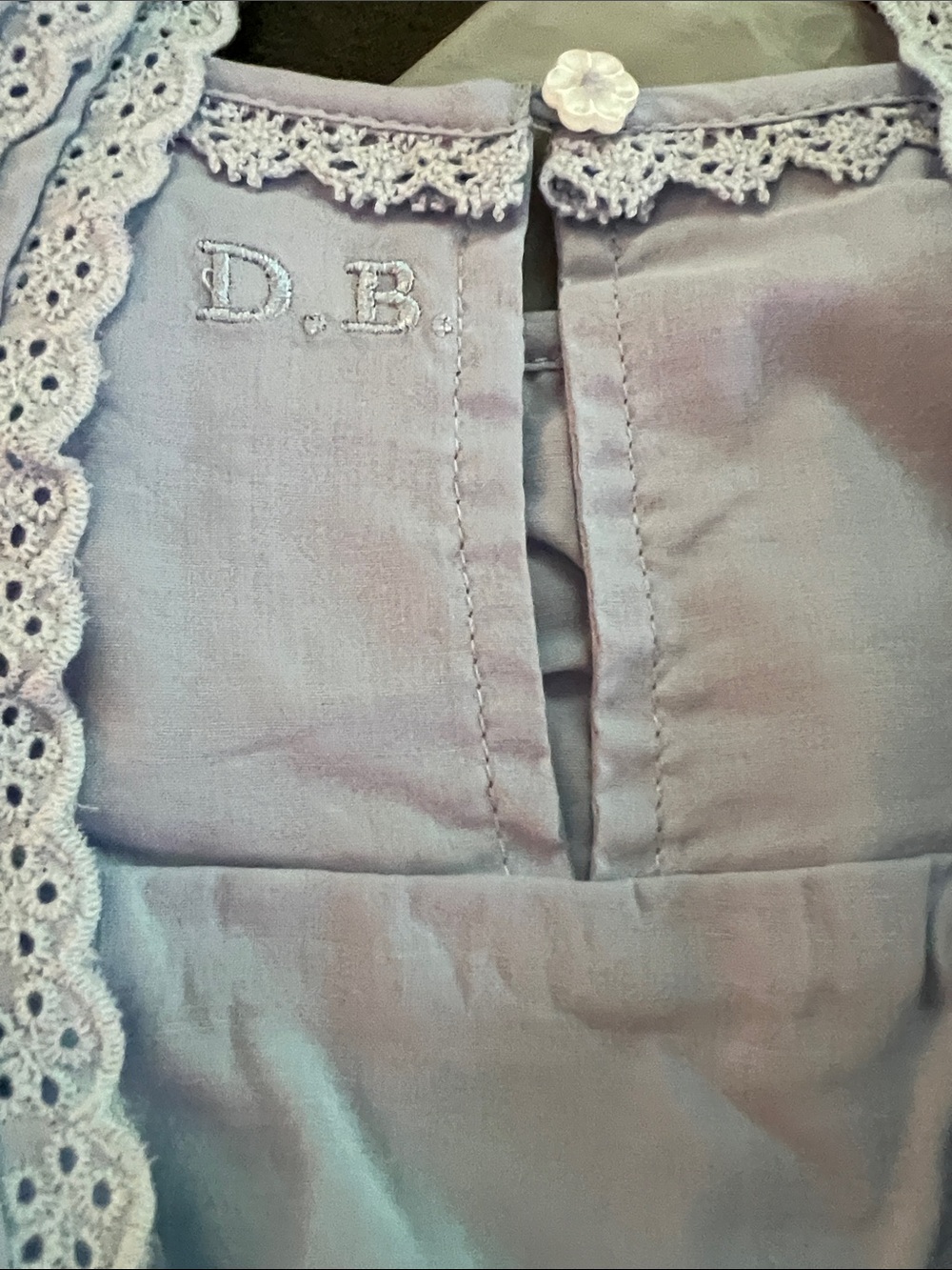 Dairy Boy Soft Blue Lily of The Valley Embroidered Babydoll Dress Size M NWT - Picture 6 of 8
